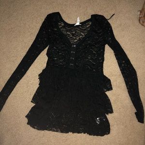 Black lace blouse